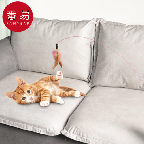 逗猫棒A1pn008-猫咪解闷自嗨长杆铃铛羽毛幼猫耐咬逗猫玩具用品