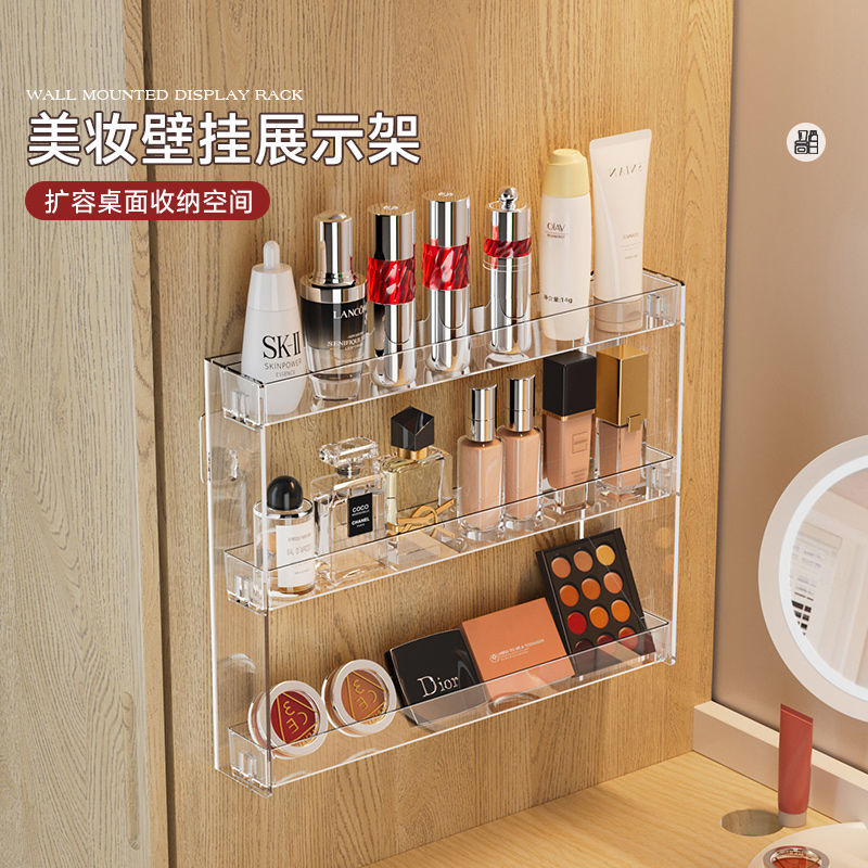 甲油胶壁挂展三层置物架免打孔