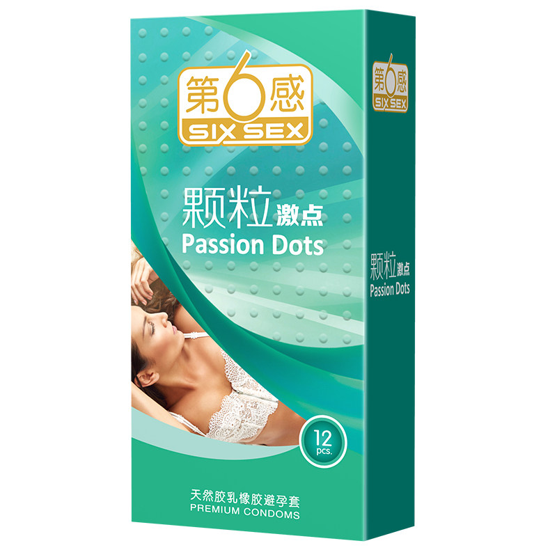 第六感 第六感颗粒激点避孕套(菠萝香) 12只