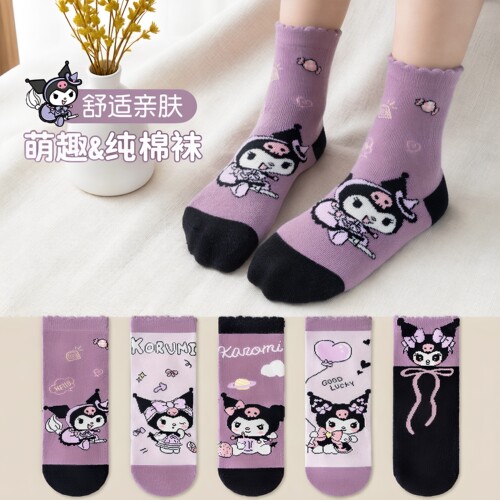 儿童中筒袜纯棉女童孩袜子秋冬季