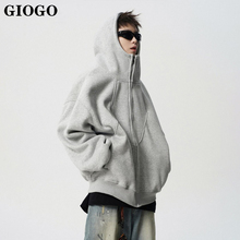 潮牌重磅解构连帽卫衣男款秋季2025新款美式高街百搭情侣休闲外套