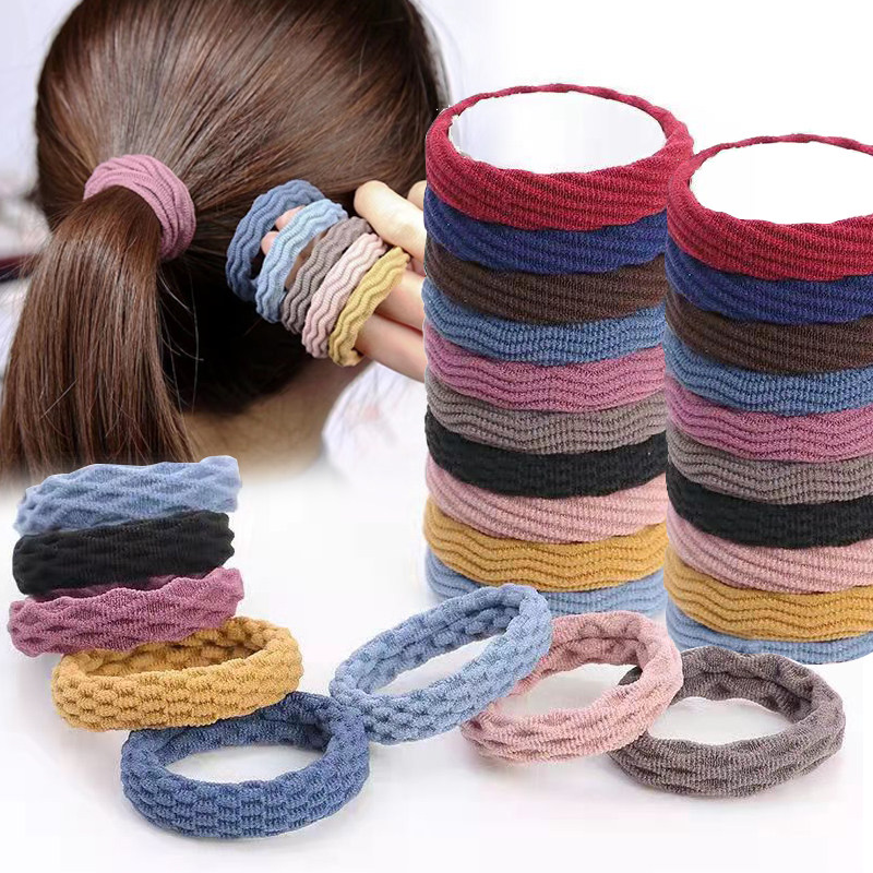 扎头发皮筋头绳网红简约气质盘发圈皮套韩版高弹力蝴蝶结樱桃发绳