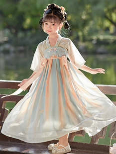 儿童汉服演出服小道童小酒馆胭脂妆国风古典舞蹈服公主连衣裙超仙