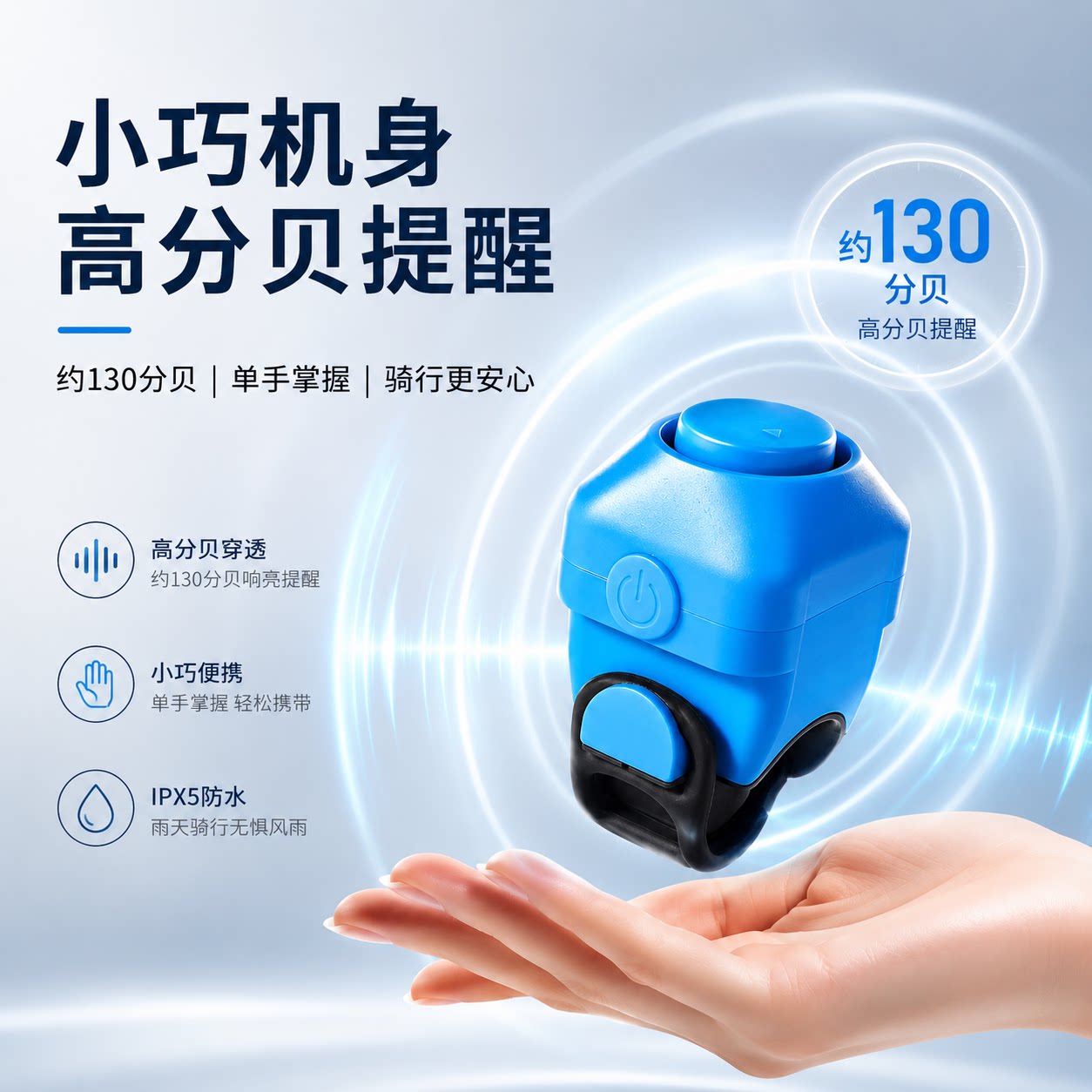 骑行喇叭防泼水便携安装小巧款