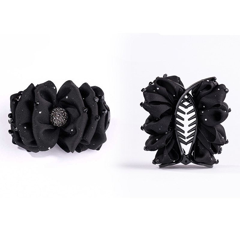 巴黎王妃丸子头满钻马尾夹