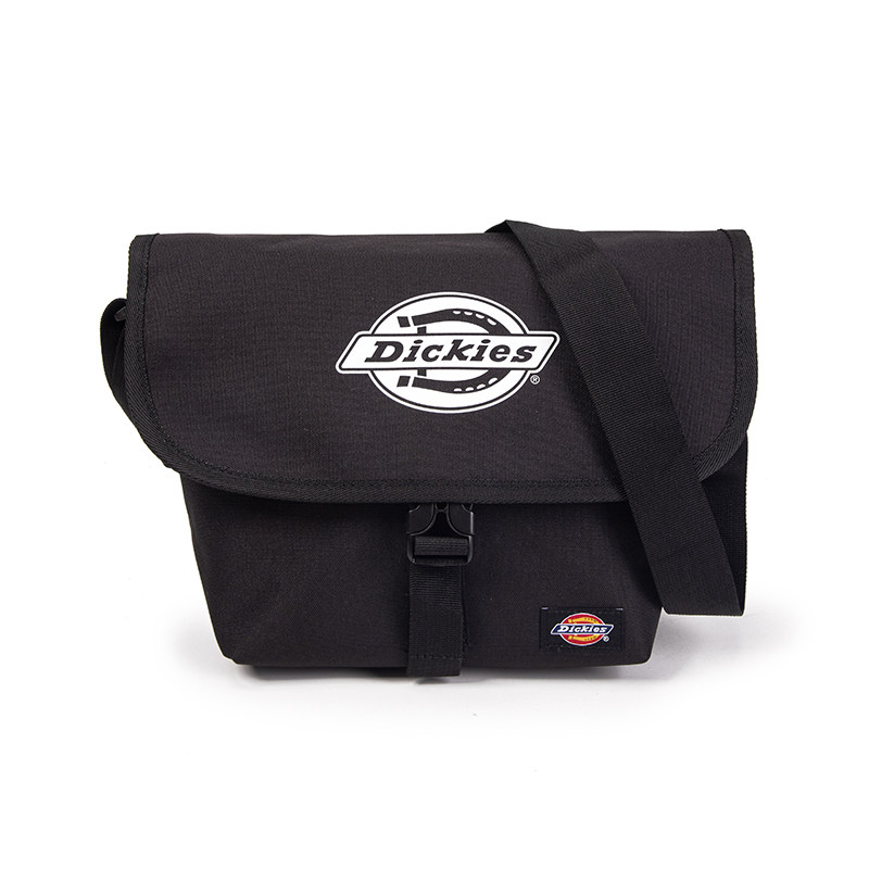 Dickies 经典白色Logo印花邮差包时尚斜挎包单肩包男女同款情侣款