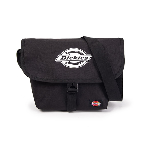 Dickies 经典白色Logo印花邮差包时尚斜挎包单肩包男女同款情侣款
