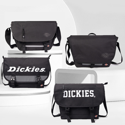 Dickies印花字母款工装包盖式大邮差包单肩斜挎包男女同款情侣款