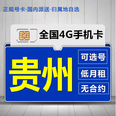 贵州贵阳遵义安顺铜仁移动手机电话卡低月租上网大王卡国内无漫游