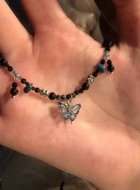 新品新款新中式民族风蝴蝶项链锁