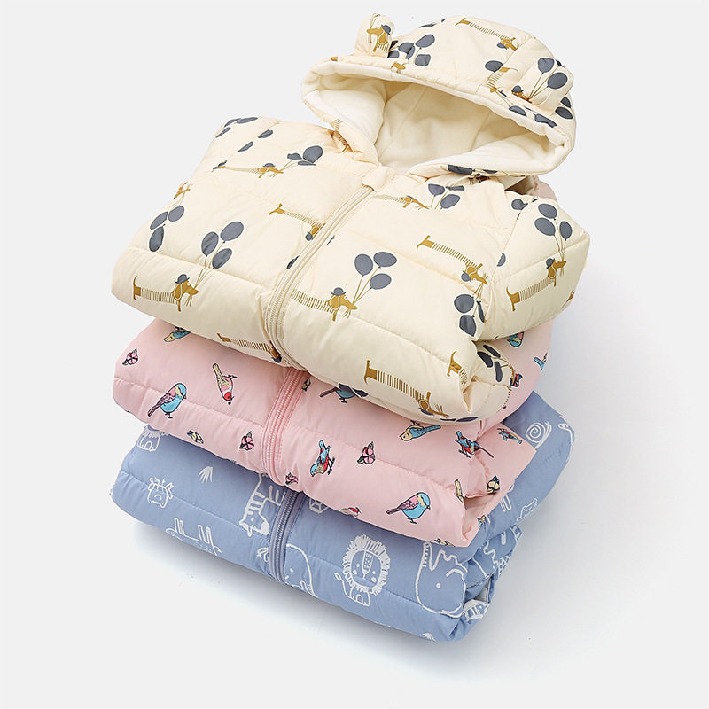 爆品儿童羽绒棉服加绒加厚男童女童棉袄2025冬季新款小童宝宝婴儿