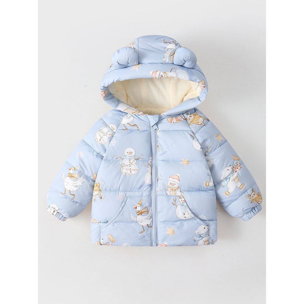 爆品宝宝棉服2025新款冬加厚加绒夹棉儿童棉衣男童女童棉袄冬装棉