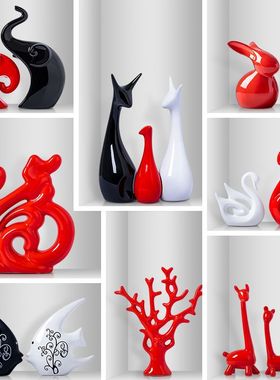 爆品家居简约现代创意客厅装饰品摆件酒柜房间工艺品卧室装饰结婚