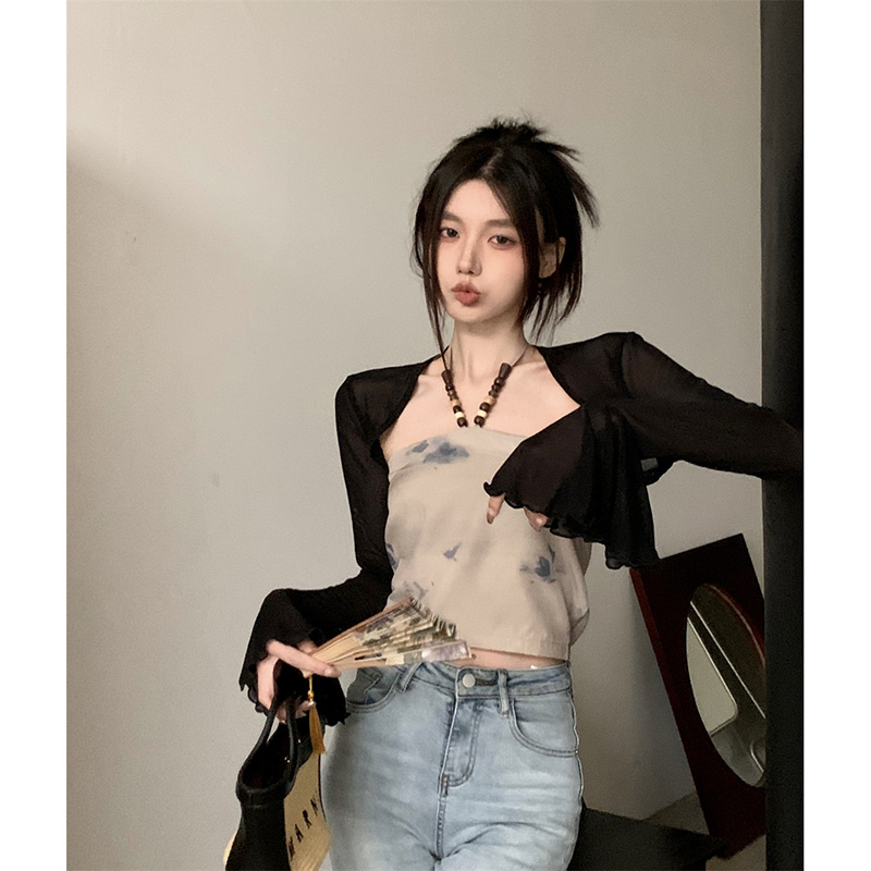 夏季新中式外搭开衫女坎肩上衣