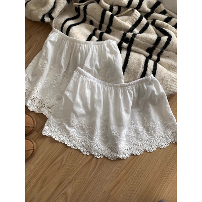 新款叠穿蕾丝屁帘打底半身裙女