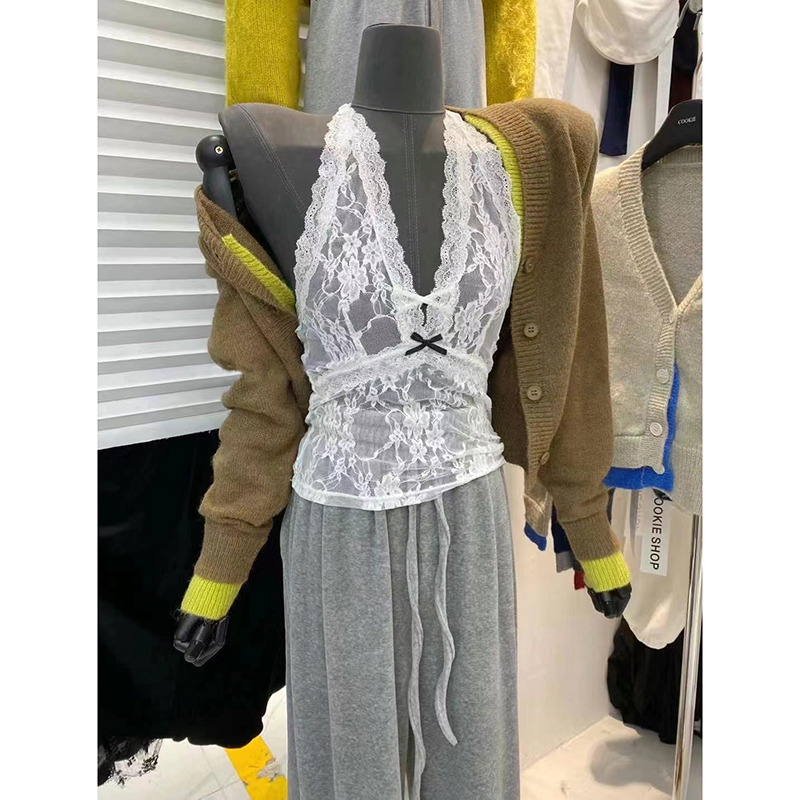 新款内搭叠穿蕾丝背心辣妹ins风