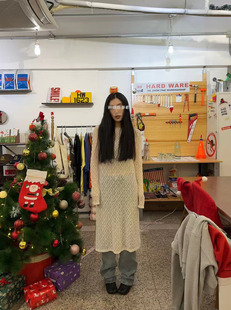 冬季 连衣裙镂空蕾丝弹力小众设计叠穿上衣女 个性