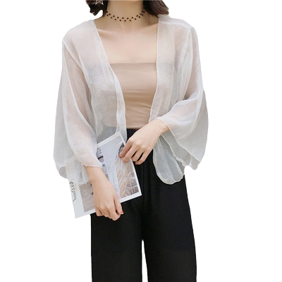舞服月影打结开衫短款纱衣现代古典民族身韵瑜伽演出练功服女