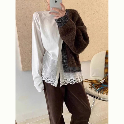 新款长袖磨毛T恤内搭打底衫洋气