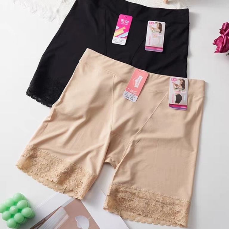 安全裤女加大码防走光花