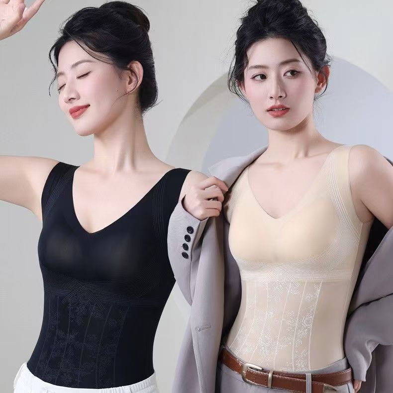 夏季超薄收腹塑身上衣女