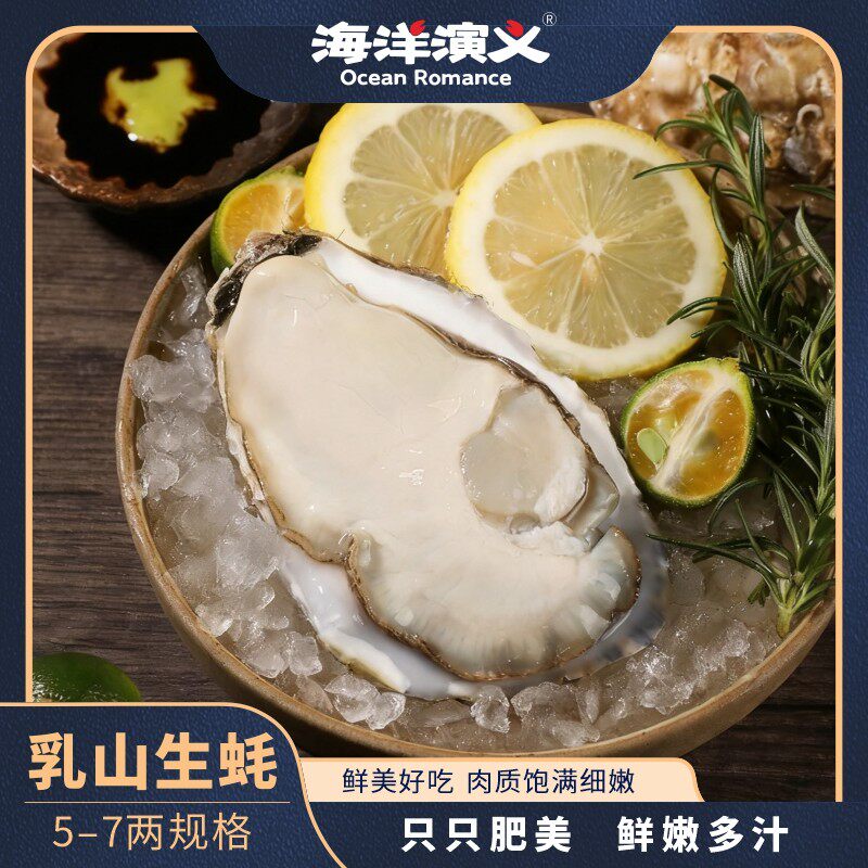 海洋演义乳山生蚝5-7两/个9斤