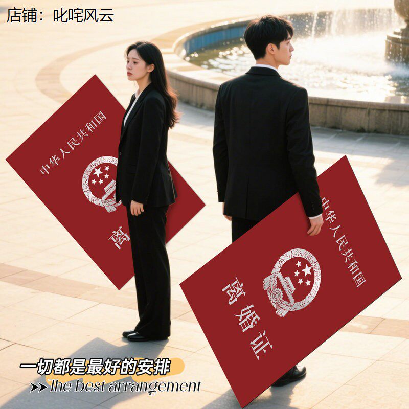 离婚本道具拍照布置装饰