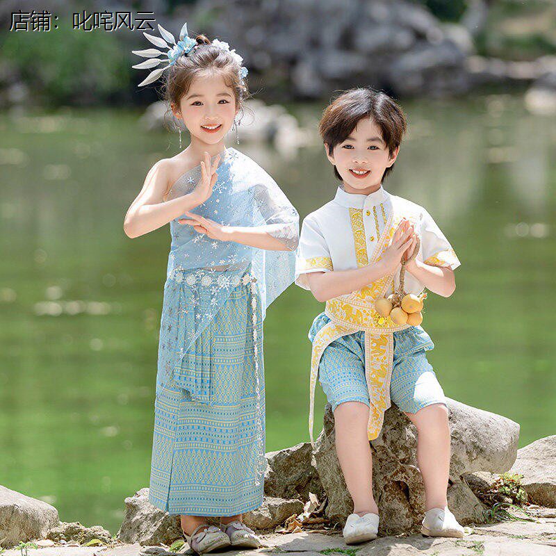 男女宝宝夏季傣族服装云