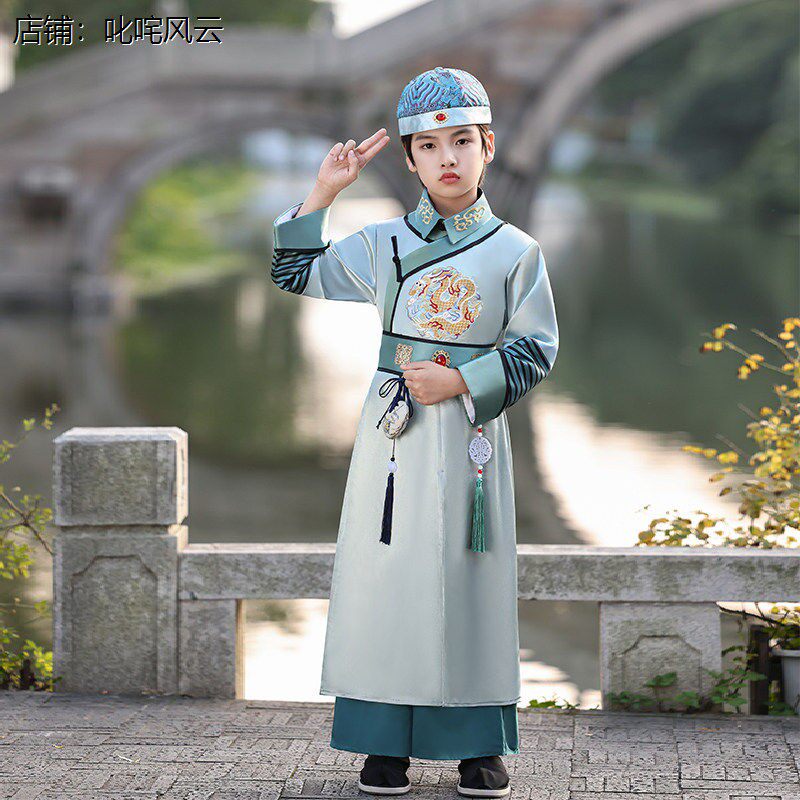 汉服男童清朝满族阿哥服