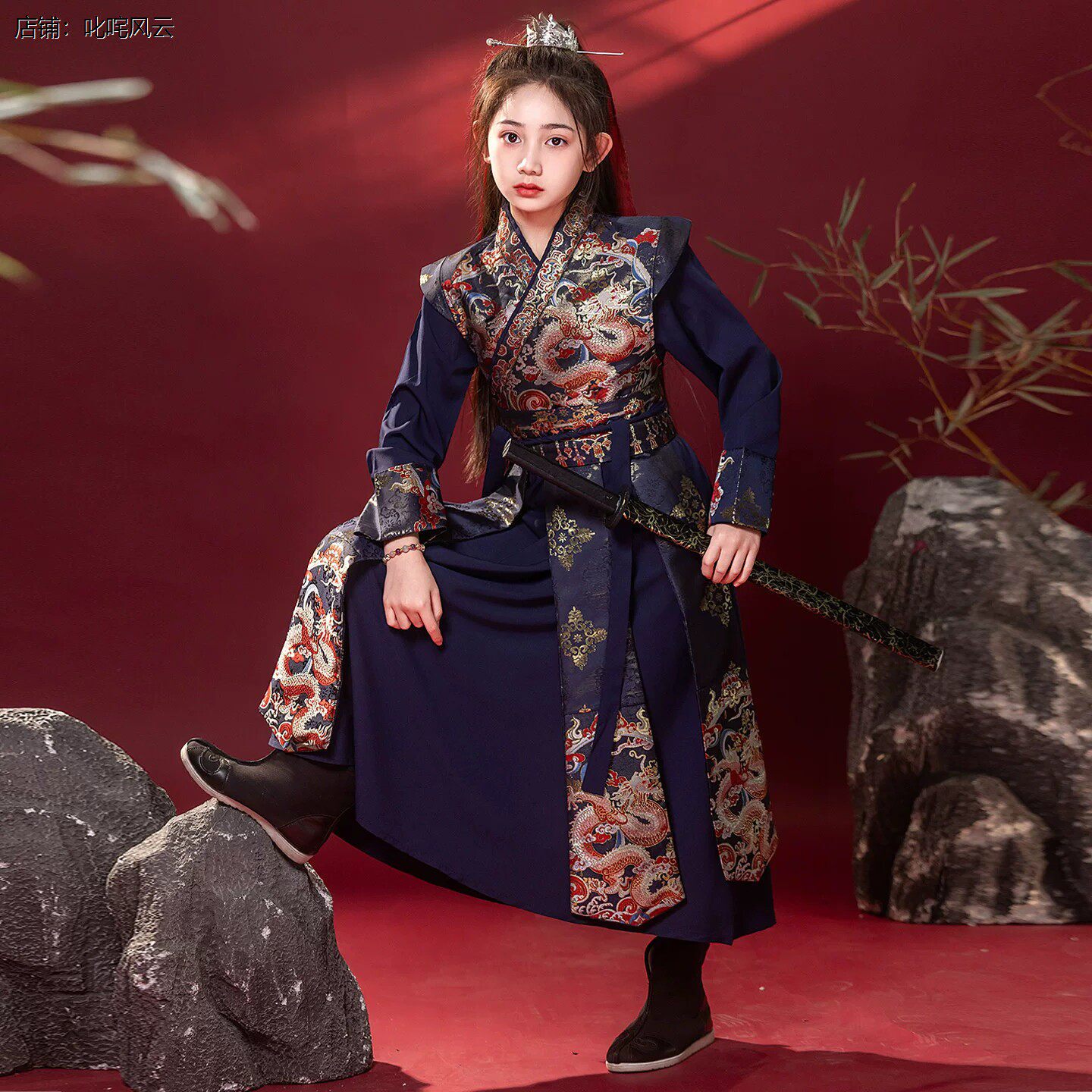 花木兰儿童服装女童汉服