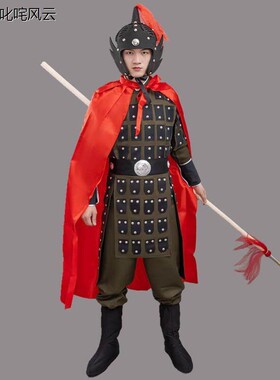 满江红精忠保国士兵景剧铠儿童成人盔甲将军战袍花木兰古装演出服
