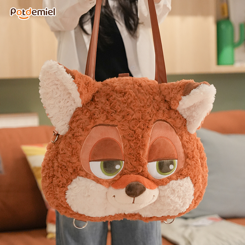 迪士尼正版potdemiel朱迪尼克大脸包毛绒公仔偶手拎单肩送礼物女
