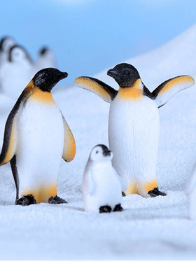 可爱小动物摆件南极企鹅冰川冰块