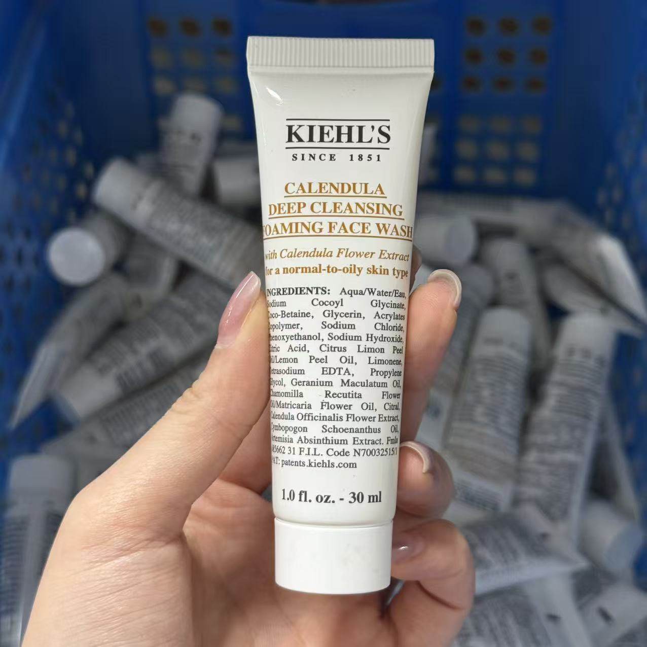 国内专柜 科颜氏金盏花净透洁面啫喱30ml小样 氨基酸清洁洗面奶