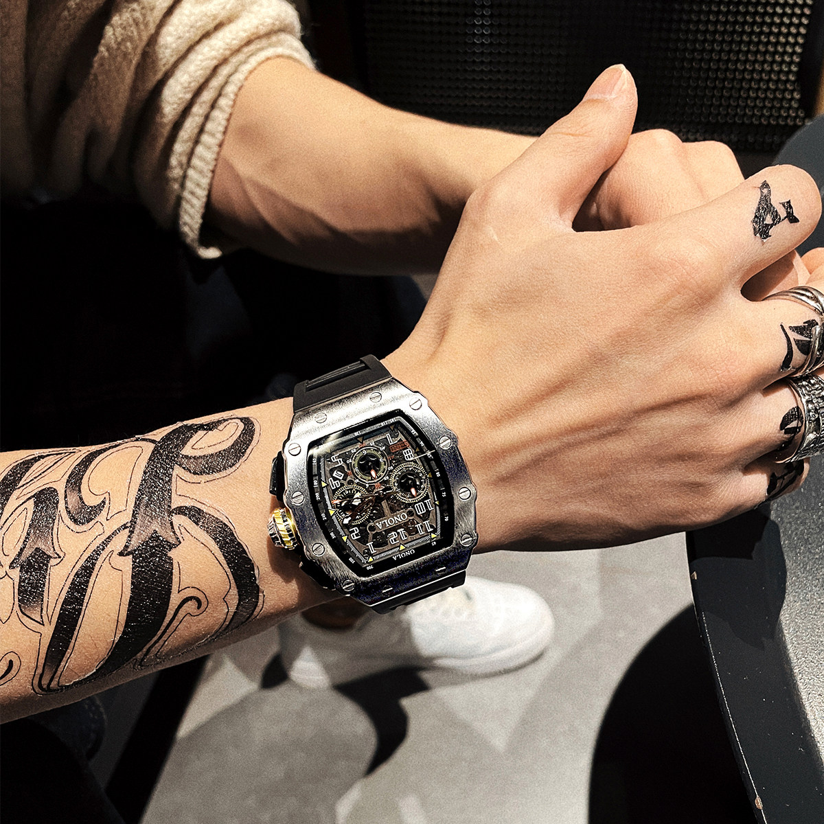 理查德手表男虫洞概念机械男士表男款品牌瑞士机械表名牌正品男表