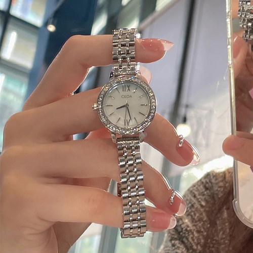 迪洛希水钻小表盘职场女士手表