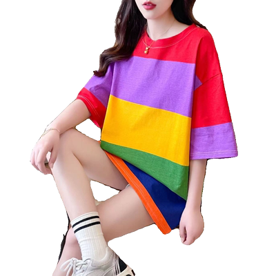 跃伴短袖条纹百搭新款