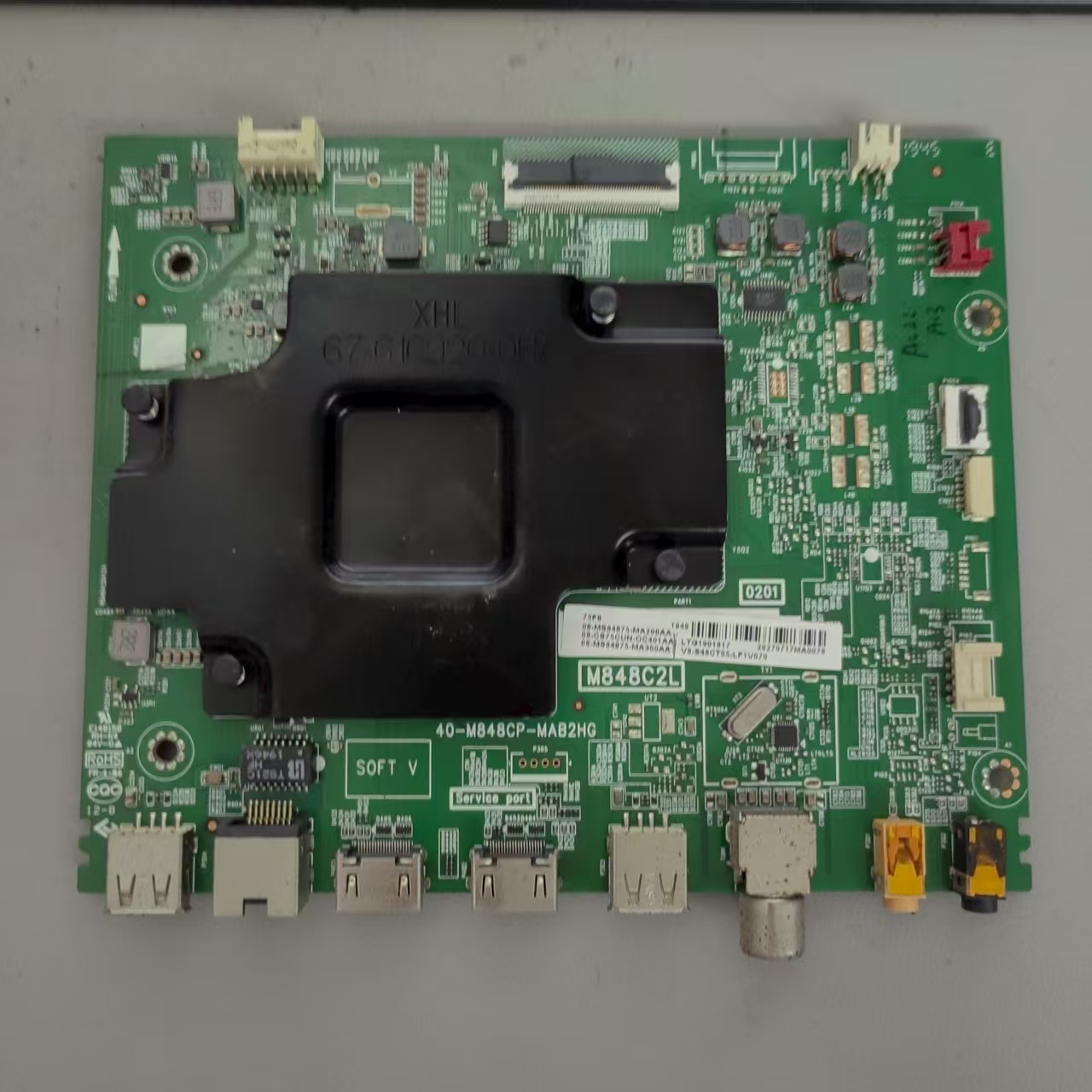 TCL 75F8电视主板40-M848CP-MAB2HG屏 LVU750NDJL