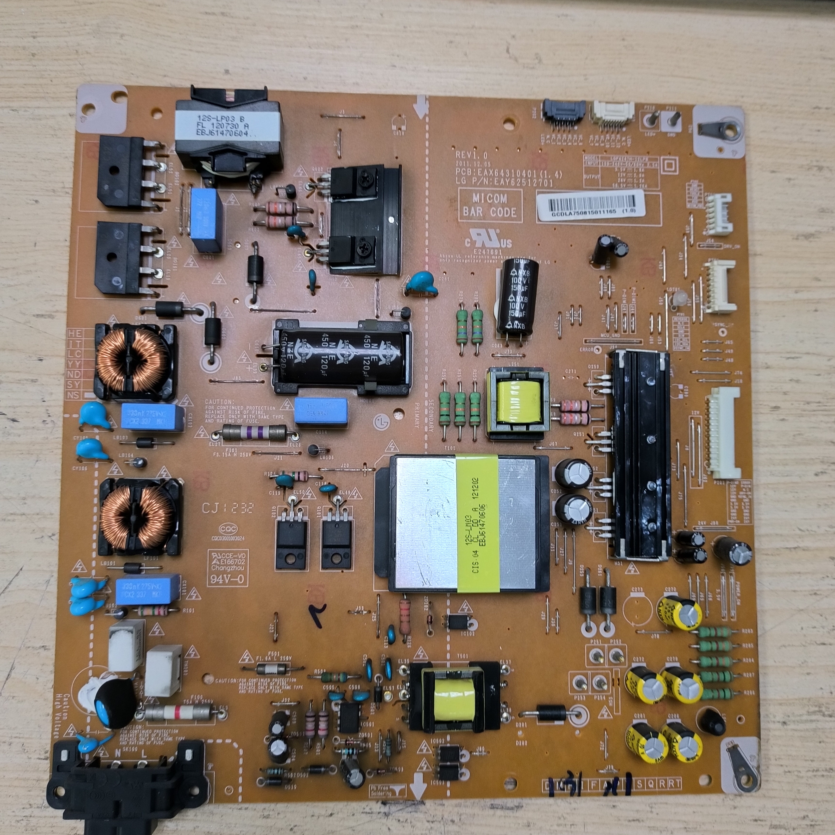 LG47LS4100 LGP4247H-12LPB电源板 EAX64310401(1.4) EAY62512701