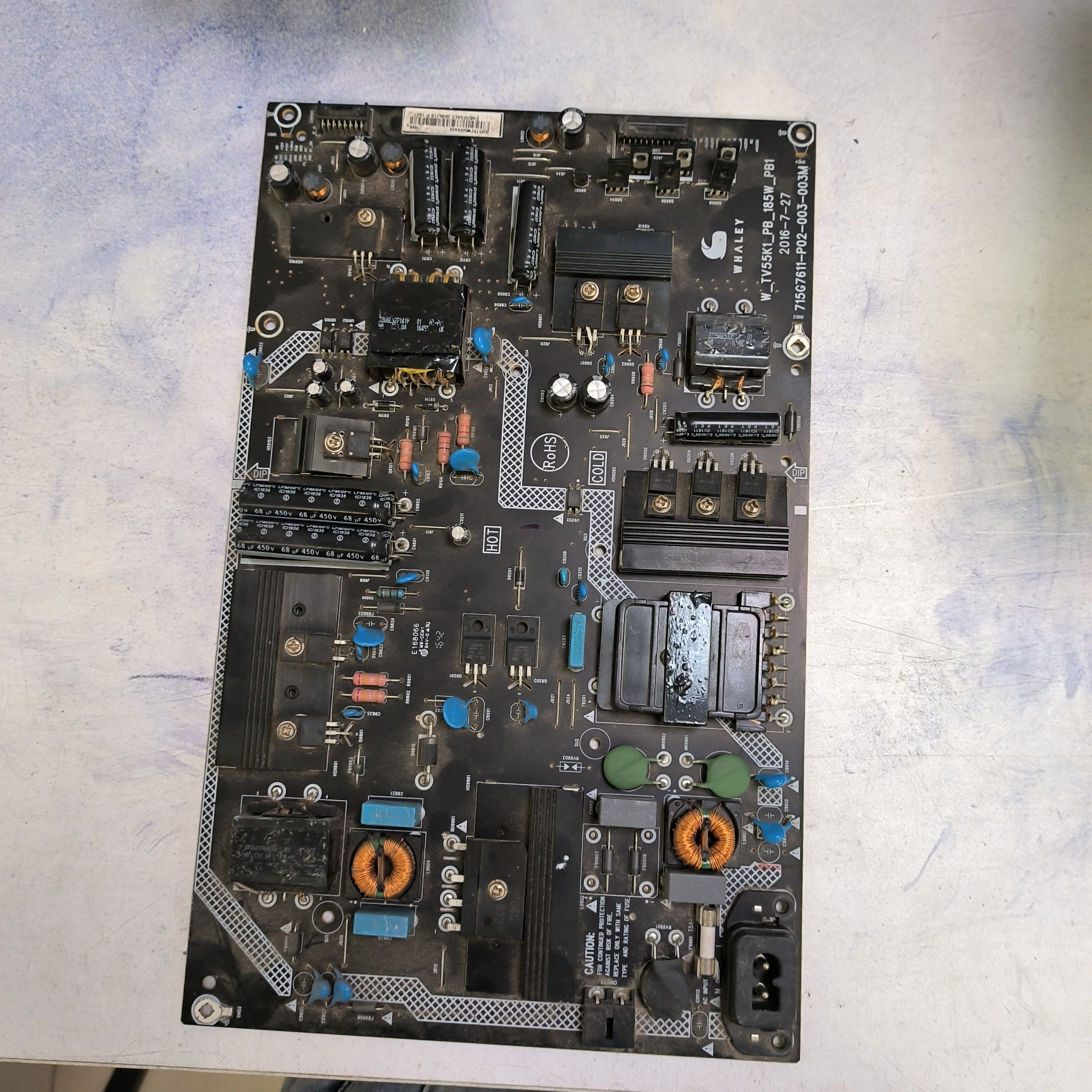 适用于原装 拆机微鲸 WTV55K1S 电源板 715G7611-P02-003-003M