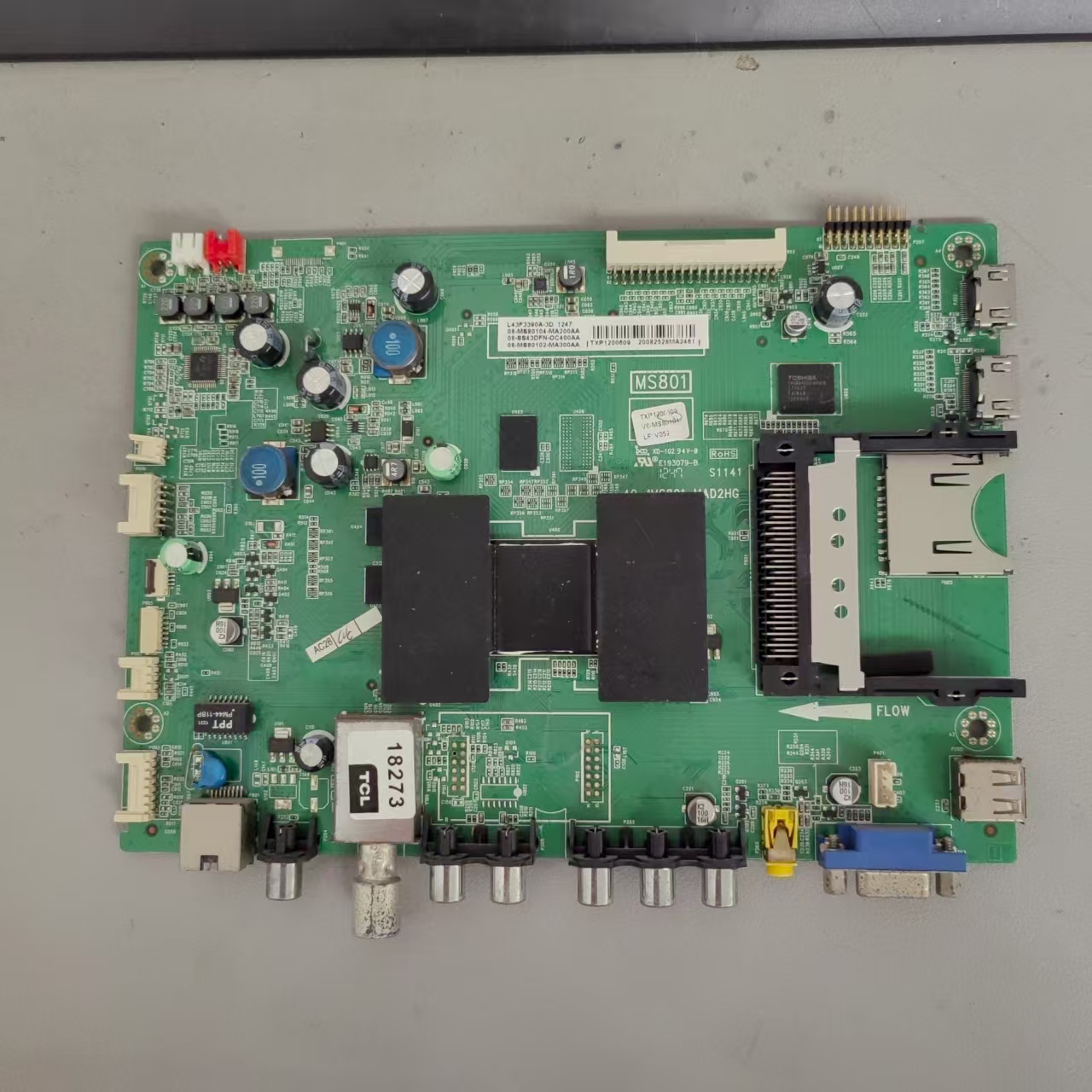 TCL L43F3390A-3D主板40-1MS801-MAD2HG屏LVF430SDAL SDAW00