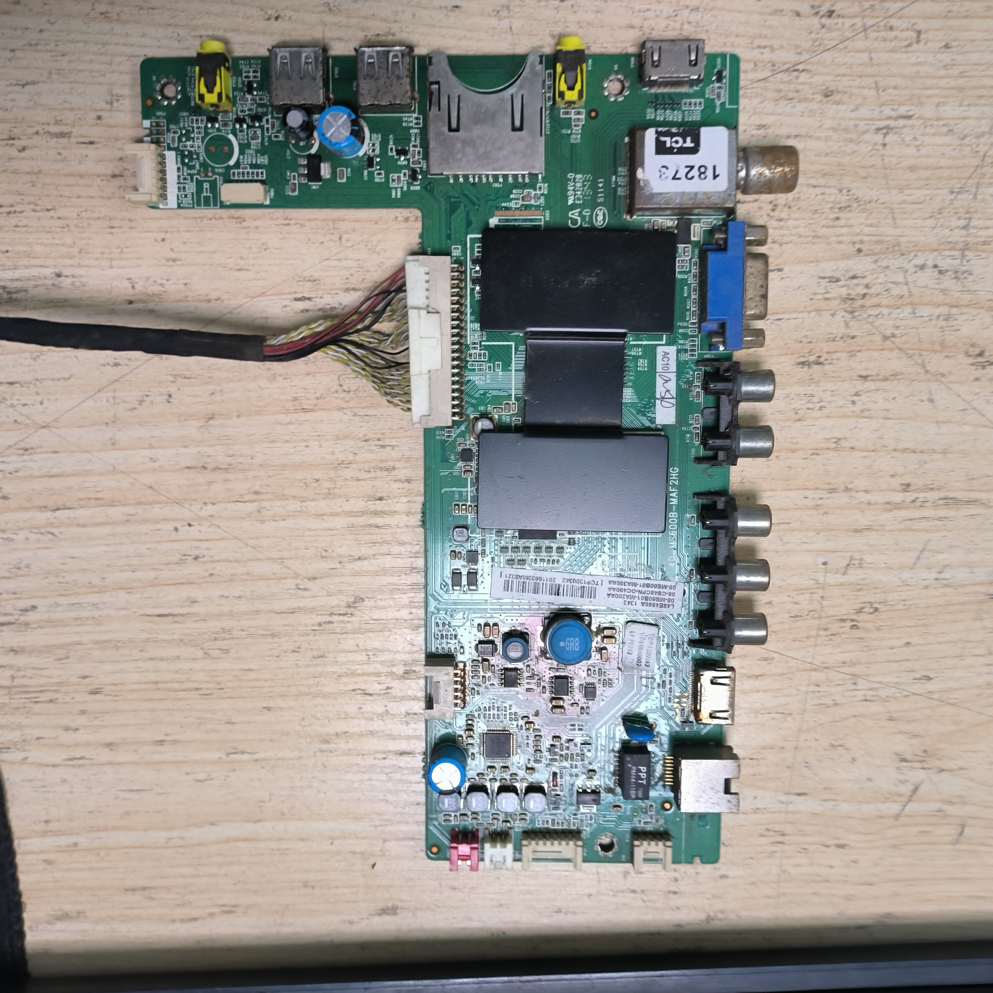 原装TCL L48E4690A主板40-MS600B-MAF2HG屏LVF480NE2L