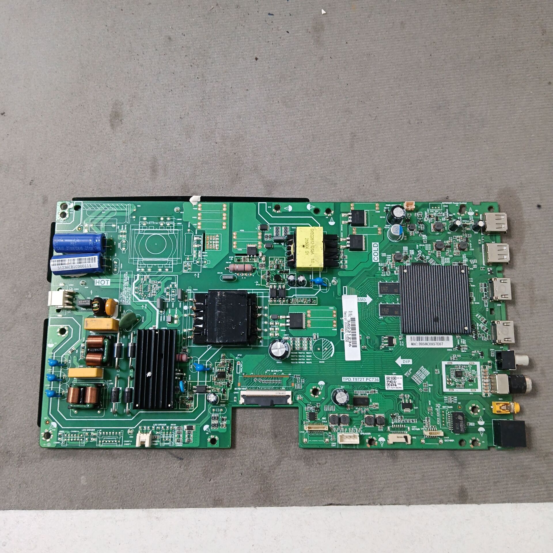 海尔55U2 PRO主板TPD.T972T.PC736 屏72001262YTAK