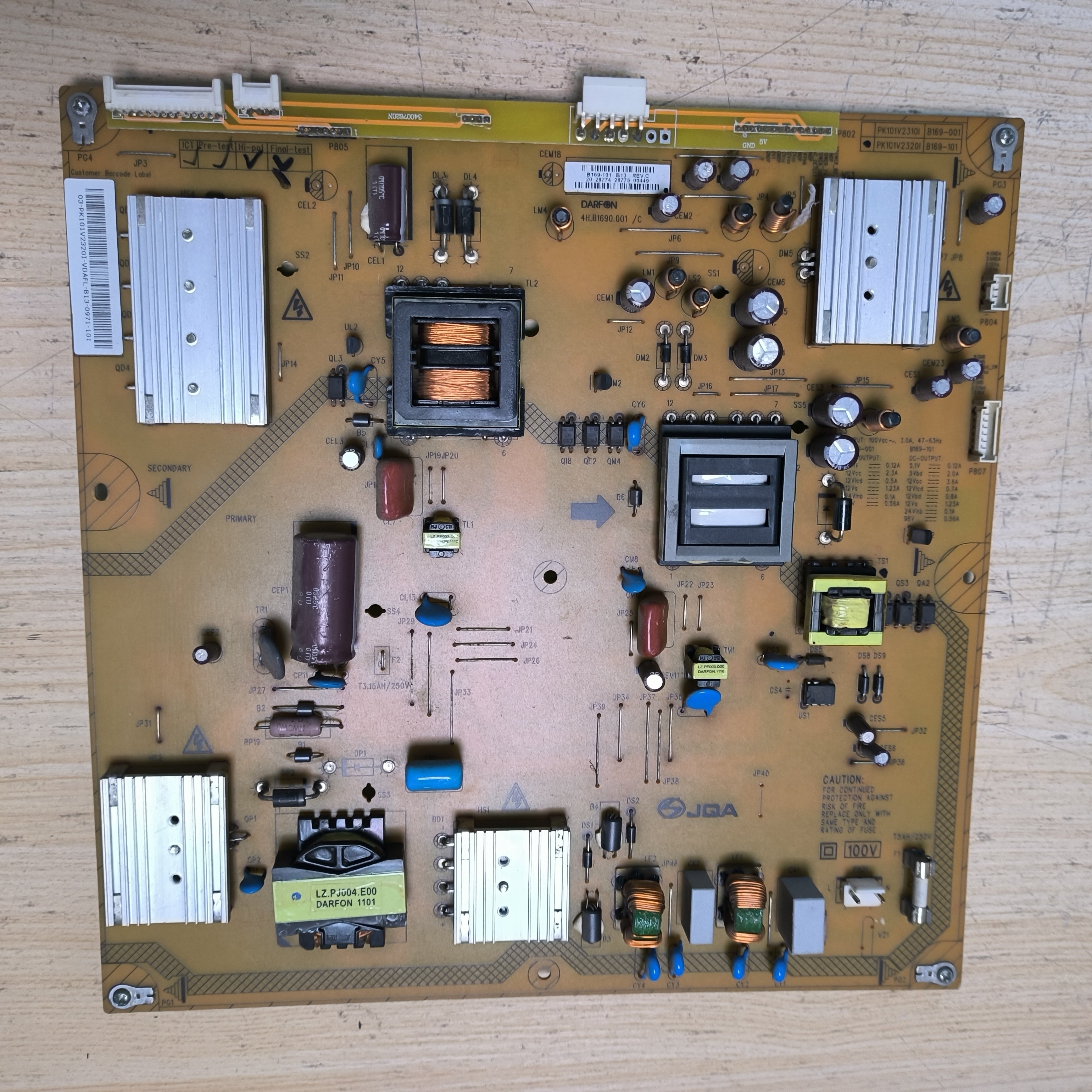 康佳LED42MS92DC电源板4H.B1690.001/C PK101V2320I B169-101
