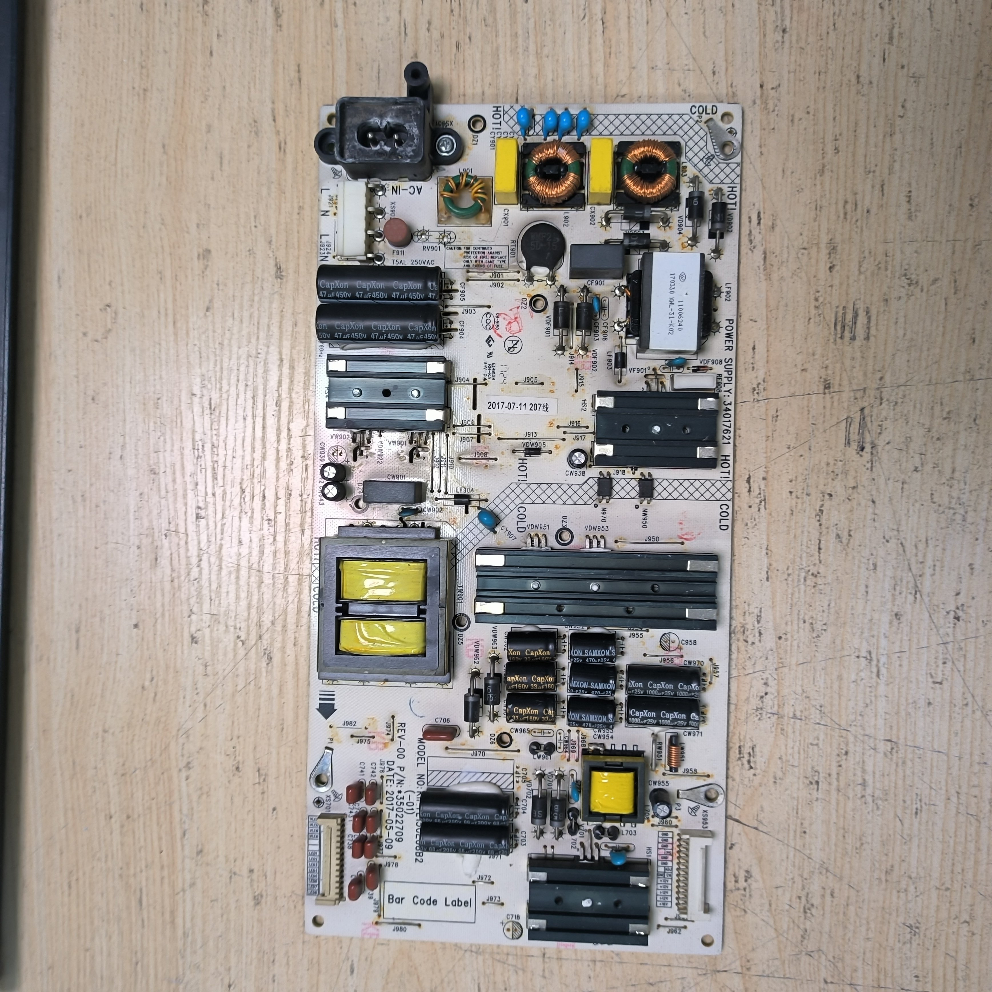 康佳 LED43R1 LED43M2S LED49R1电源板34017621 35022709