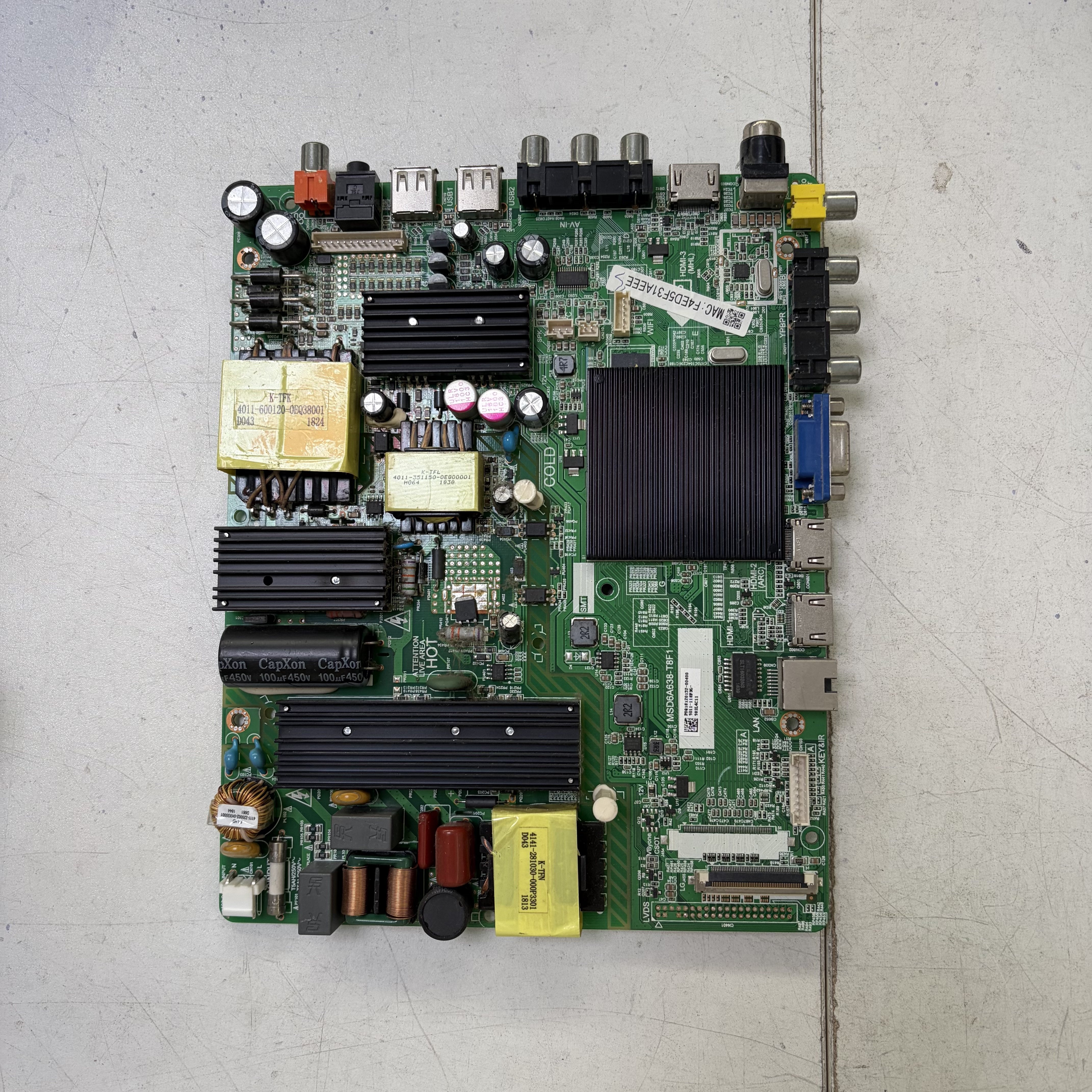 原装D芝65U6700C主板MSD6A638-T8F1配屏K650WDC2