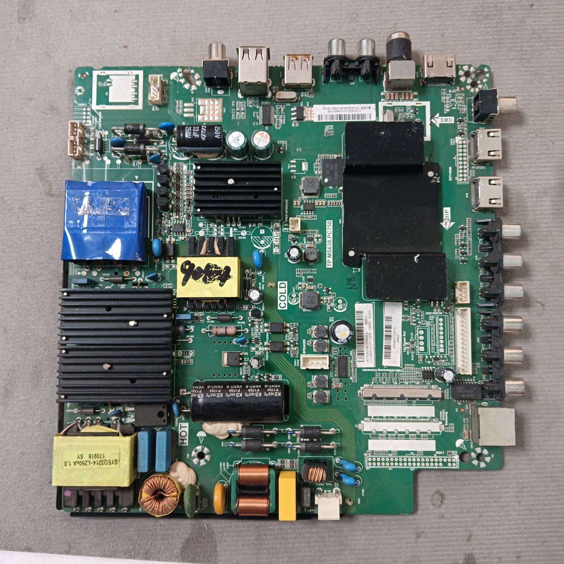 原装拆机康佳 LE55D80S-UD 主板TP.MS638.PC758 配屏 LC546PU1L01