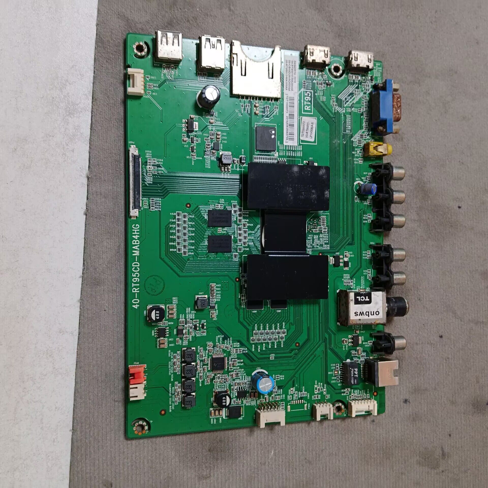 TCL D49A561U 电视机 主板40-RT95CD-MAB4HG配屏LVU485SE4L