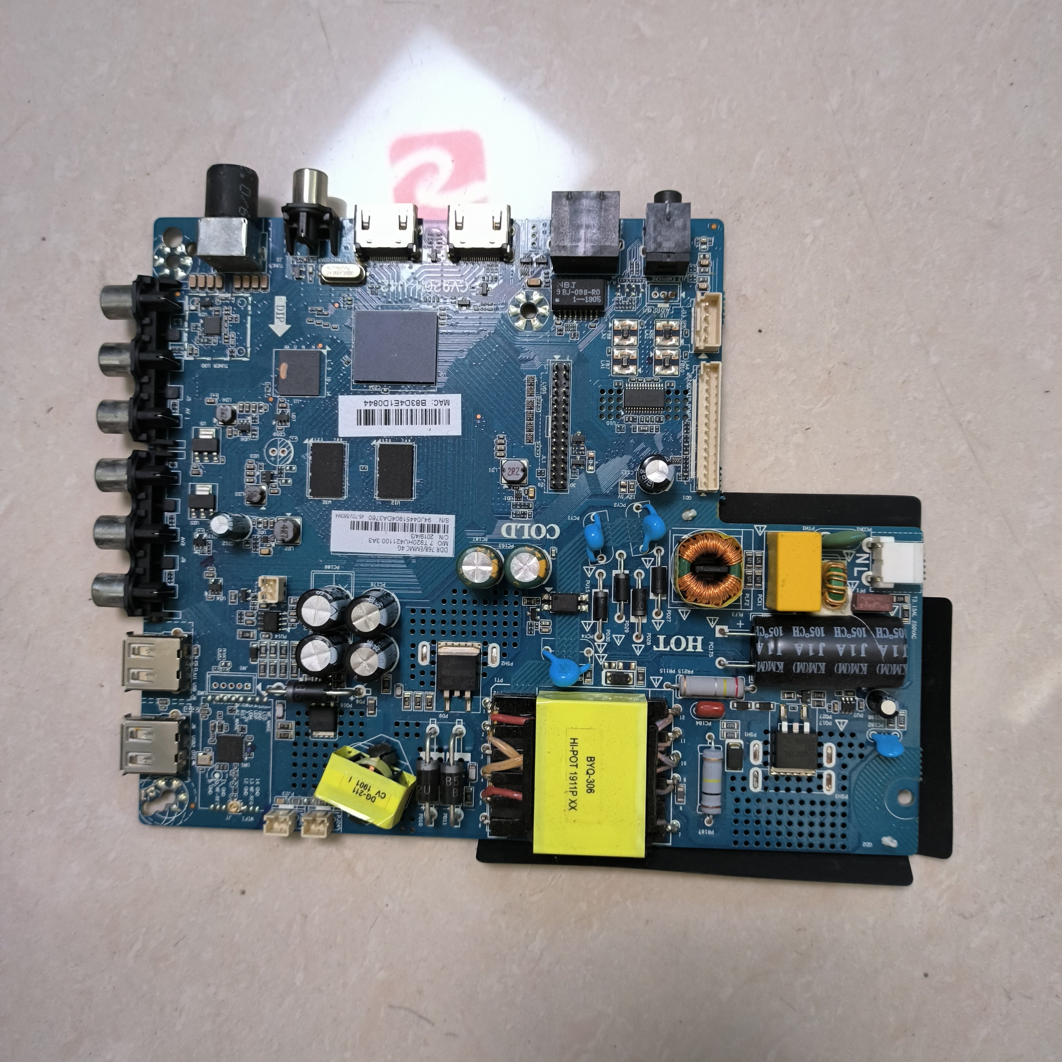 原装拆机杂牌三合一网络电视主板CV920H-U42