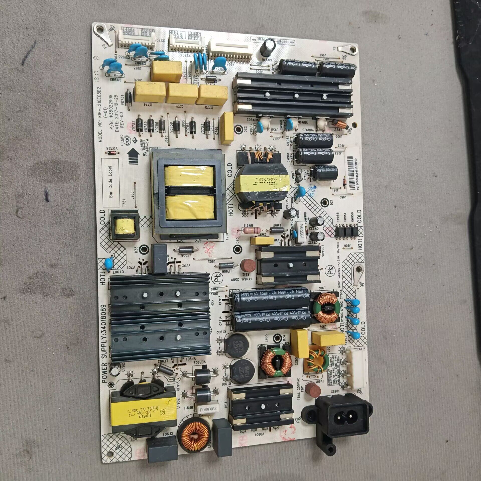 康佳LED75A1电视KIP+L210E08B2电源板35022908 34018089